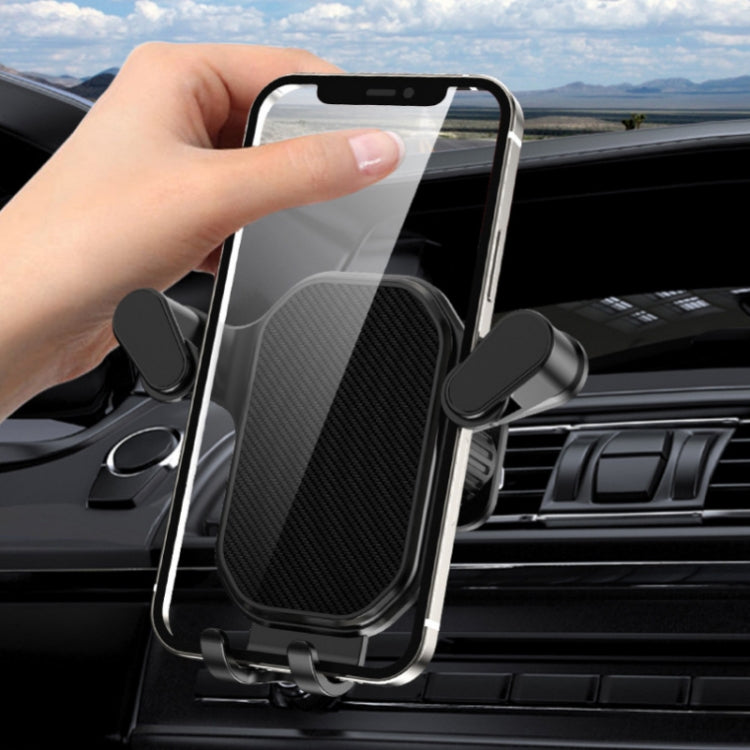Car Air Outlet Upside-down Hook ที่วางโทรศัพท์มือถือที่แข็งแกร่ง, Cool Black, High-grade Black