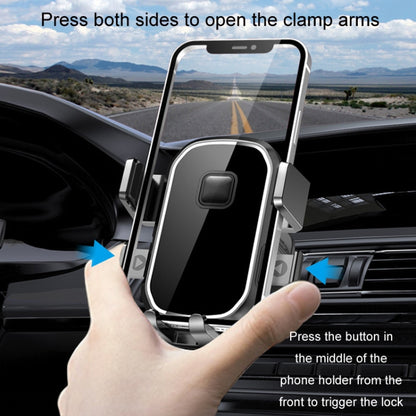Car Air Outlet Hook ที่วางโทรศัพท์มือถือนำทางอย่างแน่นหนา, Mirror Black
