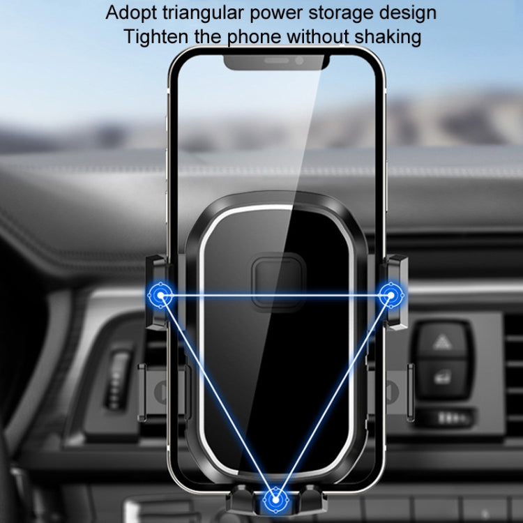 Car Air Outlet Hook ที่วางโทรศัพท์มือถือนำทางอย่างแน่นหนา, Mirror Black