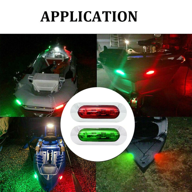 1Pair MK-234 12V Yacht Ships 4LED Navigation Lights ไฟสัญญาณสีแดงและสีเขียว