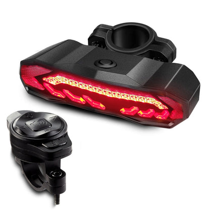 SF31 จักรยานสมาร์ทเบรคไฟท้าย USB Alerter Night Ride Ride Mountain Vehicle เปิดไฟท้าย LED, SF31 New Remote Control