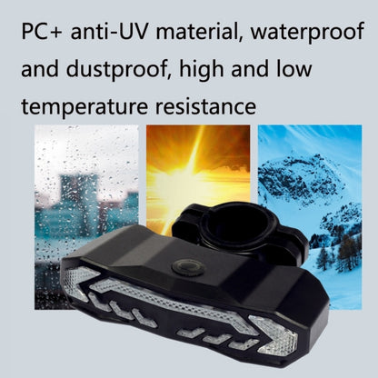 SF31 จักรยานสมาร์ทเบรคไฟท้าย USB Alerter Night Ride Ride Mountain Vehicle เปิดไฟท้าย LED, SF31 New Remote Control