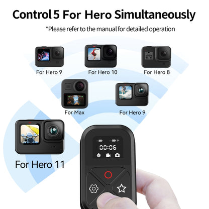 TELESIN T10 80m รีโมทคอนโทรล Bluetooth สำหรับ GoPro Hero11 Black / HERO10 Black / HERO9 Black / HERO8 Black /Max, For GoPro