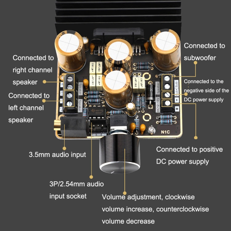 TDA7850 เครื่องขยายเสียง 2.1 ช่อง 2x80W รถ AB ประเภทเครื่องขยายเสียงโมดูล DIY High Power 120W Bass, TDA7850