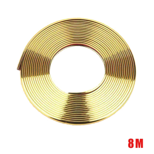 W12 8m / ม้วนรถล้อสะท้อนแสงสากลแถบตกแต่งไฟฟ้า, 1roll Electroplating Gold, 1roll Electroplating Silver, 1roll Electroplating Purple, 1roll Electroplating Red, 1roll Electroplating Blue