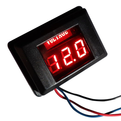 DES-2 เครื่องวัดแรงดันแบตเตอรี่รถยนต์ DC LED ดิจิตอล แสดงผล 12V รถจักรยานยนต์ RV เรือยอร์ชเครื่องวัดแรงดันไฟฟ้า, DES-2 Voltage Meter Red, DES-2 Voltage Meter Blue, DES-2 Voltage Meter Orange, DES-2 Voltage Meter White, DES-2 Voltage Meter Green