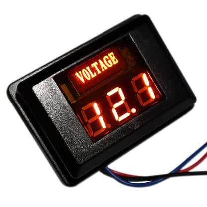 DES-2 เครื่องวัดแรงดันแบตเตอรี่รถยนต์ DC LED ดิจิตอล แสดงผล 12V รถจักรยานยนต์ RV เรือยอร์ชเครื่องวัดแรงดันไฟฟ้า, DES-2 Voltage Meter Red, DES-2 Voltage Meter Blue, DES-2 Voltage Meter Orange, DES-2 Voltage Meter White, DES-2 Voltage Meter Green