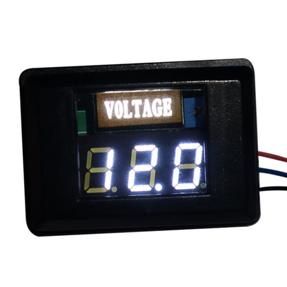 DES-2 เครื่องวัดแรงดันแบตเตอรี่รถยนต์ DC LED ดิจิตอล แสดงผล 12V รถจักรยานยนต์ RV เรือยอร์ชเครื่องวัดแรงดันไฟฟ้า, DES-2 Voltage Meter Red, DES-2 Voltage Meter Blue, DES-2 Voltage Meter Orange, DES-2 Voltage Meter White, DES-2 Voltage Meter Green