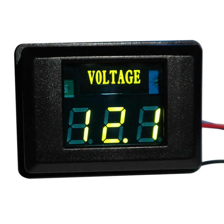 DES-2 เครื่องวัดแรงดันแบตเตอรี่รถยนต์ DC LED ดิจิตอล แสดงผล 12V รถจักรยานยนต์ RV เรือยอร์ชเครื่องวัดแรงดันไฟฟ้า, DES-2 Voltage Meter Red, DES-2 Voltage Meter Blue, DES-2 Voltage Meter Orange, DES-2 Voltage Meter White, DES-2 Voltage Meter Green