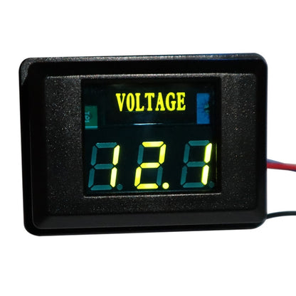 DES-2 เครื่องวัดแรงดันแบตเตอรี่รถยนต์ DC LED ดิจิตอล แสดงผล 12V รถจักรยานยนต์ RV เรือยอร์ชเครื่องวัดแรงดันไฟฟ้า, DES-2 Voltage Meter Red, DES-2 Voltage Meter Blue, DES-2 Voltage Meter Orange, DES-2 Voltage Meter White, DES-2 Voltage Meter Green