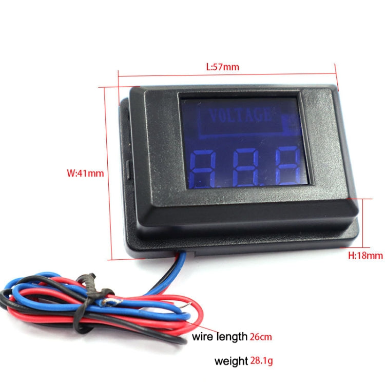 DES-2 เครื่องวัดแรงดันแบตเตอรี่รถยนต์ DC LED ดิจิตอล แสดงผล 12V รถจักรยานยนต์ RV เรือยอร์ชเครื่องวัดแรงดันไฟฟ้า, DES-2 Voltage Meter Red, DES-2 Voltage Meter Blue, DES-2 Voltage Meter Orange, DES-2 Voltage Meter White, DES-2 Voltage Meter Green