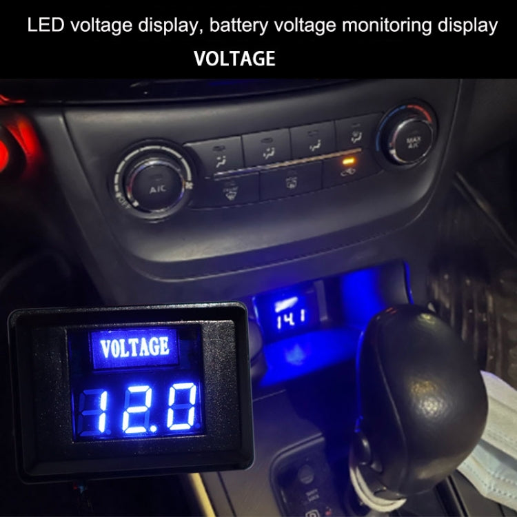 DES-2 เครื่องวัดแรงดันแบตเตอรี่รถยนต์ DC LED ดิจิตอล แสดงผล 12V รถจักรยานยนต์ RV เรือยอร์ชเครื่องวัดแรงดันไฟฟ้า, DES-2 Voltage Meter Red, DES-2 Voltage Meter Blue, DES-2 Voltage Meter Orange, DES-2 Voltage Meter White, DES-2 Voltage Meter Green