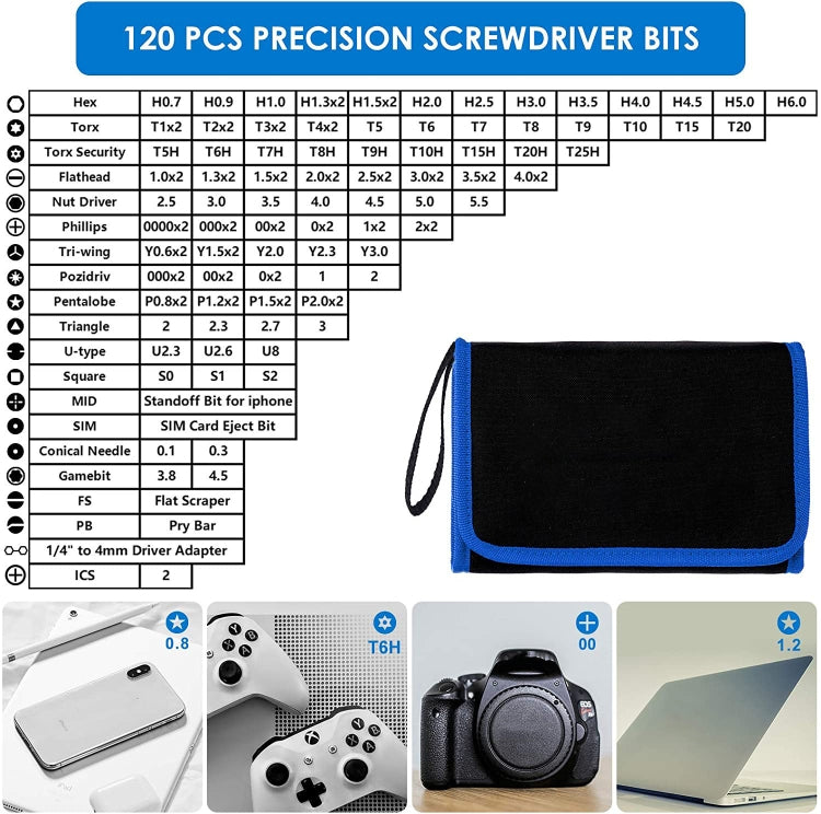 142 In 1 Precision ไขควง ชุด Magnetic Screw Driver Bit Kit สำหรับซ่อมโทรศัพท์พีซี เครื่องมือ, 142 in 1