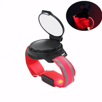 กระจกมองหลังจักรยานหมุนได้ 360 องศาพร้อมไฟข้อมือ, Rearview Mirror With Wrist Light