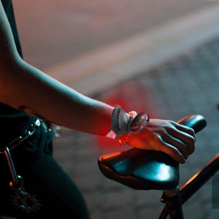 กระจกมองหลังจักรยานหมุนได้ 360 องศาพร้อมไฟข้อมือ, Rearview Mirror With Wrist Light