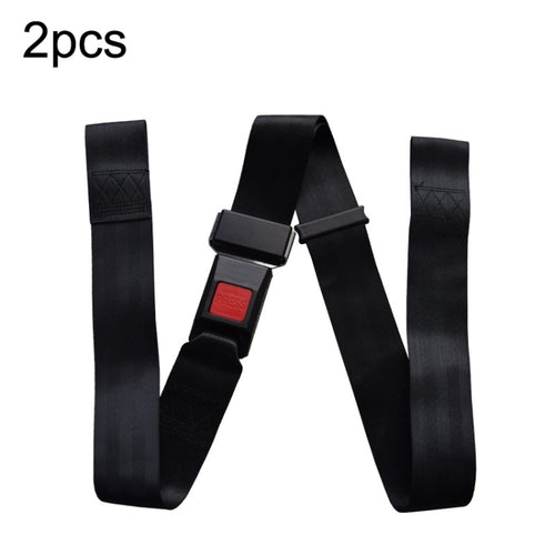 2 ชิ้น B7 ติดตั้งฟรีรถจักรยานยนต์ / เปลหาม / เข็มขัดนิรภัยวีลแชร์ไฟฟ้า, Seat Belt (Black)