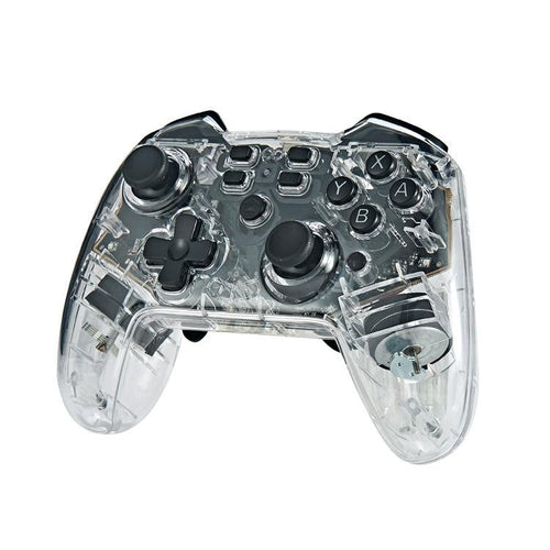 สำหรับเกมแพดบลูทูธไร้สาย Switch Pro พร้อมฟังก์ชั่นปลุกไฟ LED, Transparent With LED