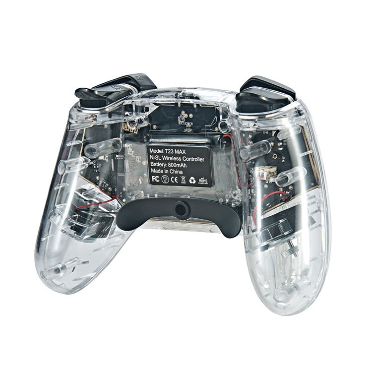 สำหรับเกมแพดบลูทูธไร้สาย Switch Pro พร้อมฟังก์ชั่นปลุกไฟ LED, Transparent With LED