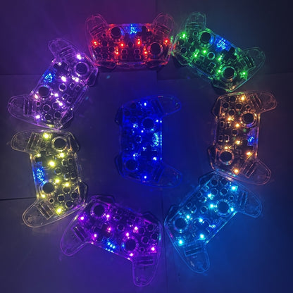 สำหรับเกมแพดบลูทูธไร้สาย Switch Pro พร้อมฟังก์ชั่นปลุกไฟ LED, Transparent With LED