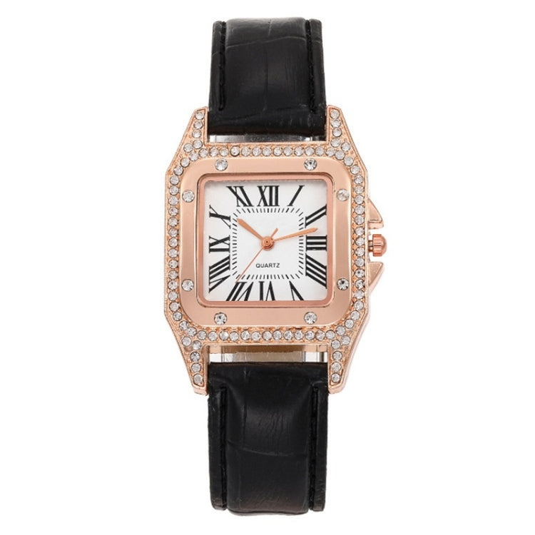 แฟชั่นผู้หญิง Tonneau Square สายนาฬิกาควอทซ์, White, Red, Black, Brown+Bracelet, Green+Bracelet, Black+Bracelet, Pink+Bracelet
