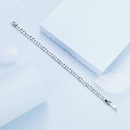 สร้อยข้อมือ Cubic Zirconia แวววาว เครื่องประดับทองแดงชุบทอง, YIB055-17LCP, YIB055-19LCP, YIB055-17LVT, YIB055-19LVT