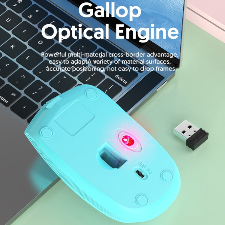 811 3 Keys Laptop Mini Wireless Mouse Portable Optical Mouse, ข้อมูลจำเพาะ:, Double Model (Pink)