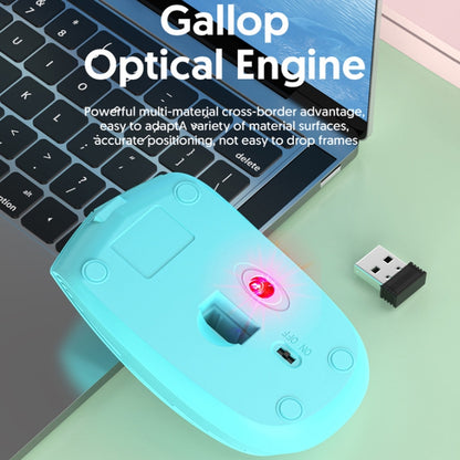 811 3 Keys Laptop Mini Wireless Mouse Portable Optical Mouse, ข้อมูลจำเพาะ:, Double Model (Pink)