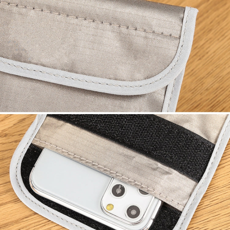 6.5 นิ้ว Anti-Radiation RFID Signal Shielding Anti-location Mobile Phone Bag, 6.5 inch Gray