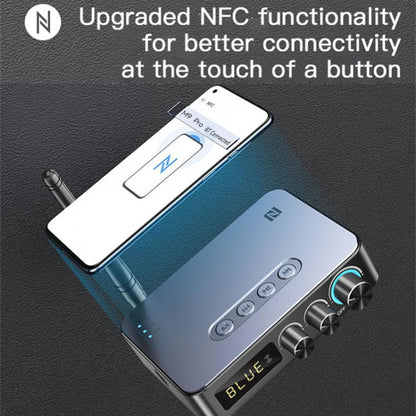 M9 Pro 5.1 ตัวรับสัญญาณบลูทูธตัวเปิดใช้วิทยุ FM 4 ใน 1 อะแดปเตอร์เสียง NFC, M9 Pro