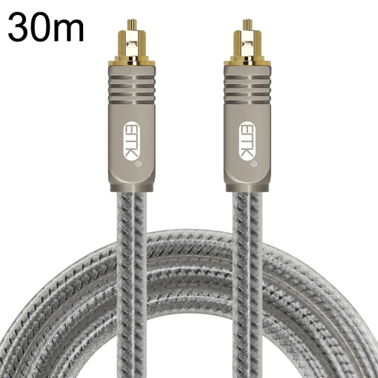 EMK YL/B Audio Digital Optical Fiber Cable Square to Square Audio Connection Cable, ความยาว:, 1m, 1.5m, 1.8m, 2m, 3m, 5m, 8m, 10m, 15m, 20m, 30m