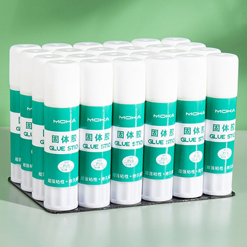MOKA กาวแข็งเครื่องเขียนนักเรียนเด็กกาวแท่งแฮนด์เมด, 24pcs 8g, 12pcs 15g, 12pcs 21g, 12pcs 36g