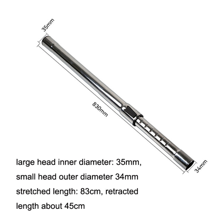 สำหรับอุปกรณ์เสริมเครื่องดูดฝุ่น Midea ท่อตรง Telescopic Rods Extension Tube เส้นผ่านศูนย์กลางภายใน 35 มม, Extension Tube
