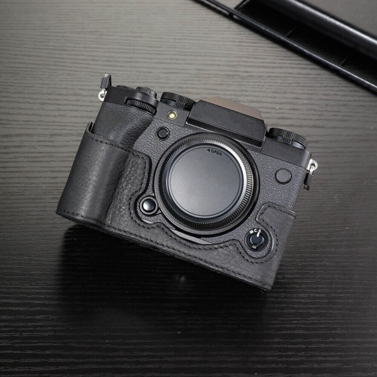 สำหรับ FUJIFILM X-T5 กล้อง Cowhide กระเป๋าป้องกันรอยขีดข่วน เคส ฝาครอบฐาน
