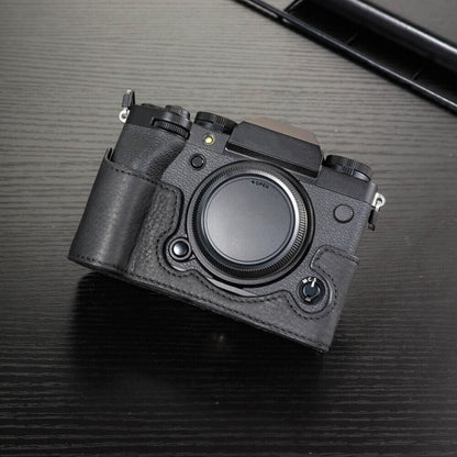 สำหรับ FUJIFILM X-T5 กล้อง Cowhide กระเป๋าป้องกันรอยขีดข่วน เคส ฝาครอบฐาน
