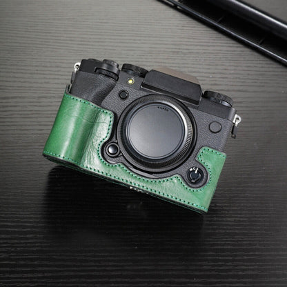 สำหรับ FUJIFILM X-T5 กล้อง Cowhide กระเป๋าป้องกันรอยขีดข่วน เคส ฝาครอบฐาน