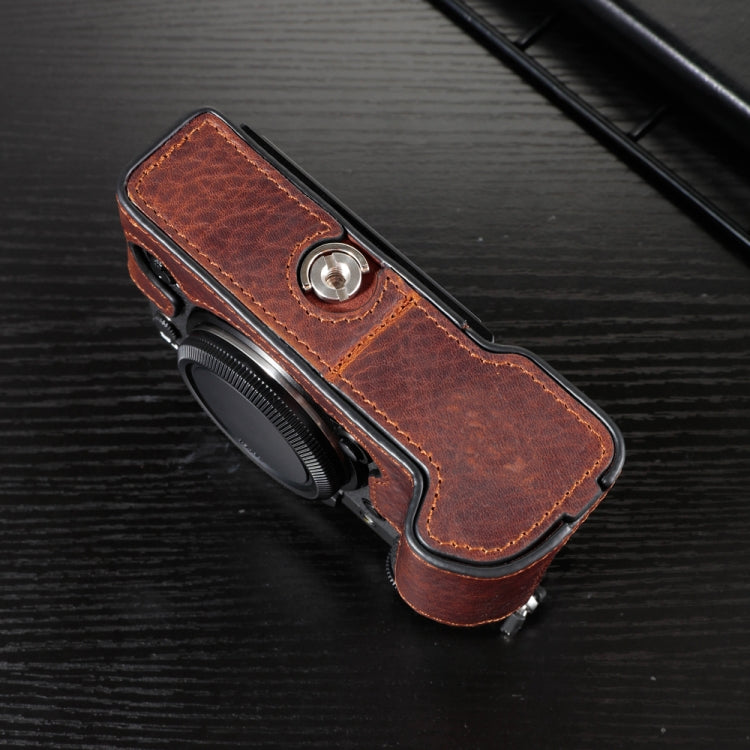 สำหรับ FUJIFILM X-T5 กล้อง Cowhide กระเป๋าป้องกันรอยขีดข่วน เคส ฝาครอบฐาน