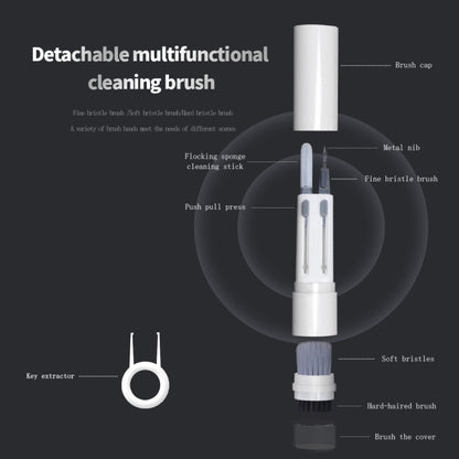 SYT-05 6-in-1 Bluetooth Earphone Clean Pen Brush เครื่องมือทำความสะอาดแป้นพิมพ์คอมพิวเตอร์, SYT-05