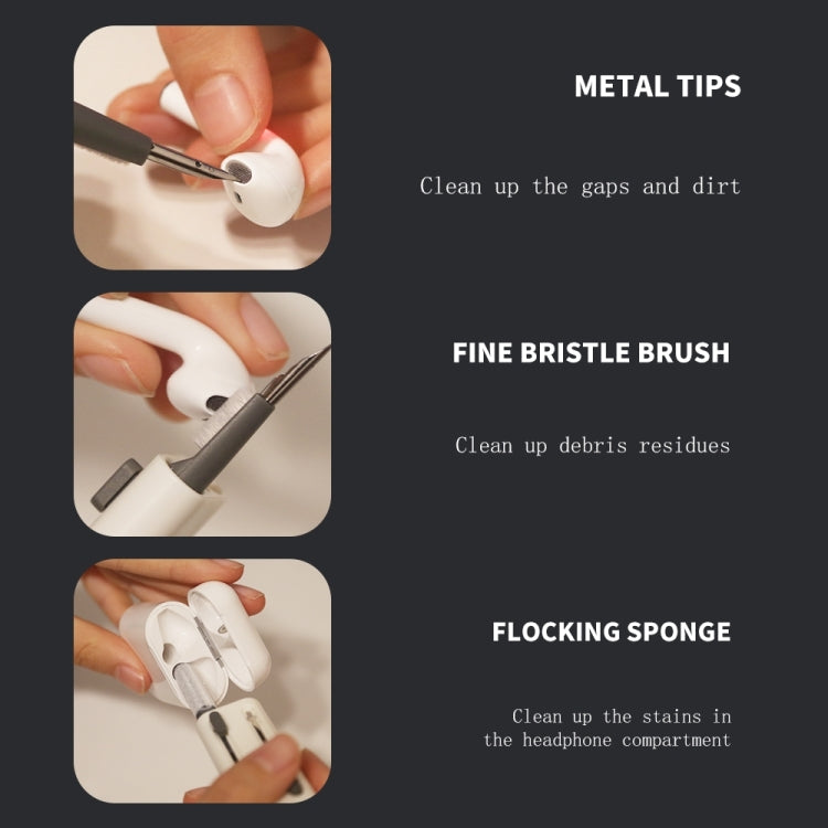 SYT-05 6-in-1 Bluetooth Earphone Clean Pen Brush เครื่องมือทำความสะอาดแป้นพิมพ์คอมพิวเตอร์, SYT-05
