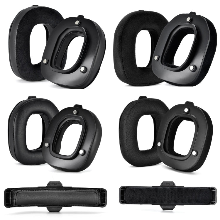 สำหรับอุปกรณ์เสริมสำหรับเปลี่ยนชุดหูฟัง Logitech Astro A50 Gen4 ข้อมูลจำเพาะ:, 2pcs Protein Leather Earmuffs, 2pcs Leather+Velvet Earmuffs, 2pcs Football Network Earmuffs, 2pcs Velvet Earmuffs, 1pc Protein Leather Head Beam, 1pc Velvet Head Beam