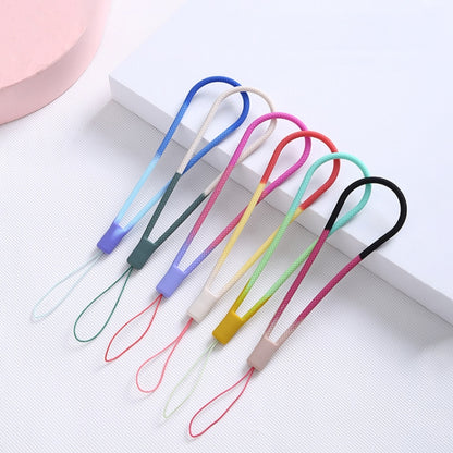 5 ชิ้นซิลิโคนโทรศัพท์มือถือเชือกเส้นเล็กลายทอพัดลม U สายคล้องดิสก์