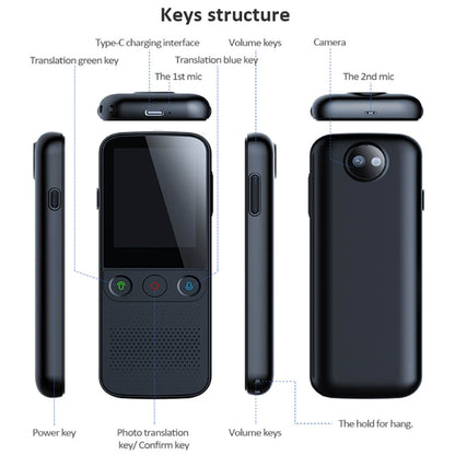 T10Pro Wifi ปัญญาประดิษฐ์เครื่องแปลภาพถ่าย / บันทึกรองรับ 138 ภาษา, T10Pro White, T10Pro Black