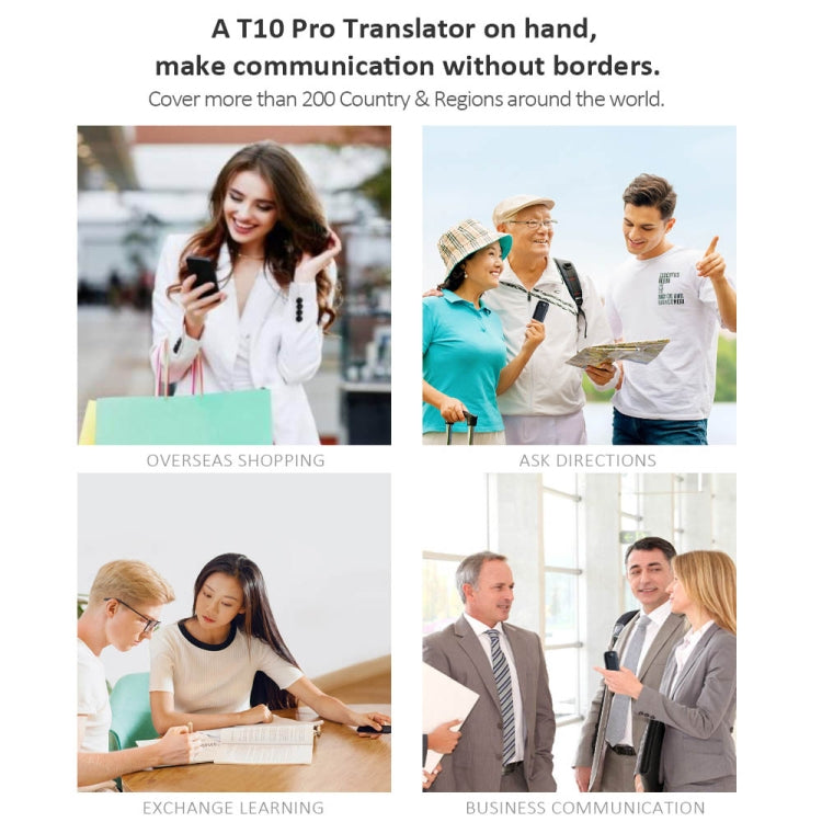 T10Pro Wifi ปัญญาประดิษฐ์เครื่องแปลภาพถ่าย / บันทึกรองรับ 138 ภาษา, T10Pro White, T10Pro Black