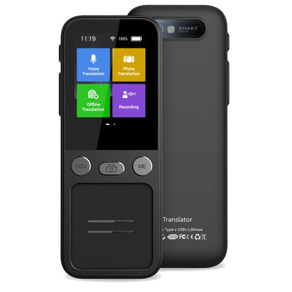 T16 Smart AI Translation Travel Translator รองรับการแปลร่วมกัน 138 ภาษา 14 การแปลออฟไลน์, T16 Black