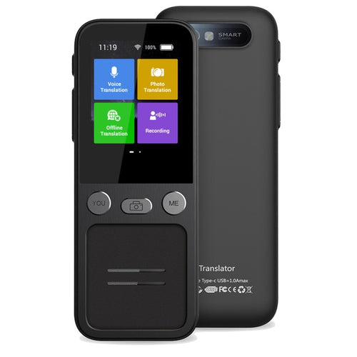 T16 Smart AI Translation Travel Translator รองรับการแปลร่วมกัน 138 ภาษา 14 การแปลออฟไลน์, T16 Black