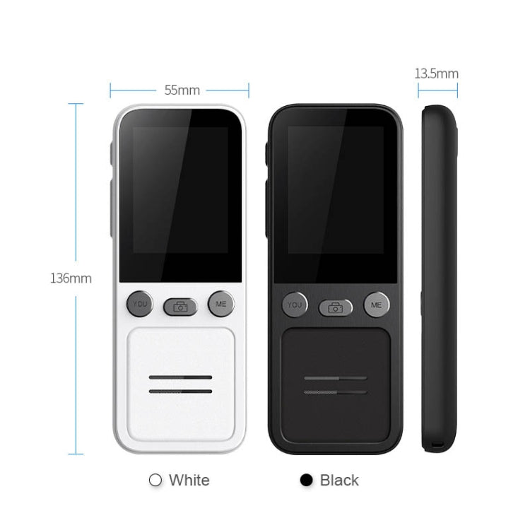 T16 Smart AI Translation Travel Translator รองรับการแปลร่วมกัน 138 ภาษา 14 การแปลออฟไลน์, T16 Black