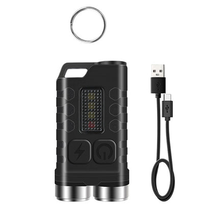V3 พวงกุญแจไฟ USB แบบชาร์จไฟได้ Strong Light ไฟฉายขนาดเล็ก