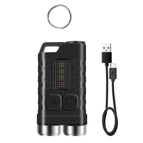 V3 พวงกุญแจไฟ USB แบบชาร์จไฟได้ Strong Light ไฟฉายขนาดเล็ก
