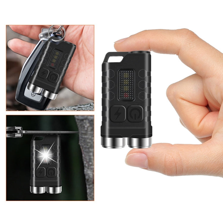 V3 พวงกุญแจไฟ USB แบบชาร์จไฟได้ Strong Light ไฟฉายขนาดเล็ก
