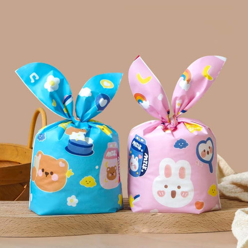 ถุงบรรจุขนม 1 ถุงถุงของขวัญบิสกิตอบ, Little Rabbit and Bear, Space Rabbit, Strawberry Flower, Blue Bunny Girl, Pink Rabbit Flower, Fresh Flower, Colorful Abstract Strip, Green White Cat, Red Fried Egg, Year Rabbit, White Christmas Boy Girl             ...