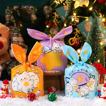 ถุงบรรจุขนม 1 ถุงถุงของขวัญบิสกิตอบ, Little Rabbit and Bear, Space Rabbit, Strawberry Flower, Blue Bunny Girl, Pink Rabbit Flower, Fresh Flower, Colorful Abstract Strip, Green White Cat, Red Fried Egg, Year Rabbit, White Christmas Boy Girl             ...